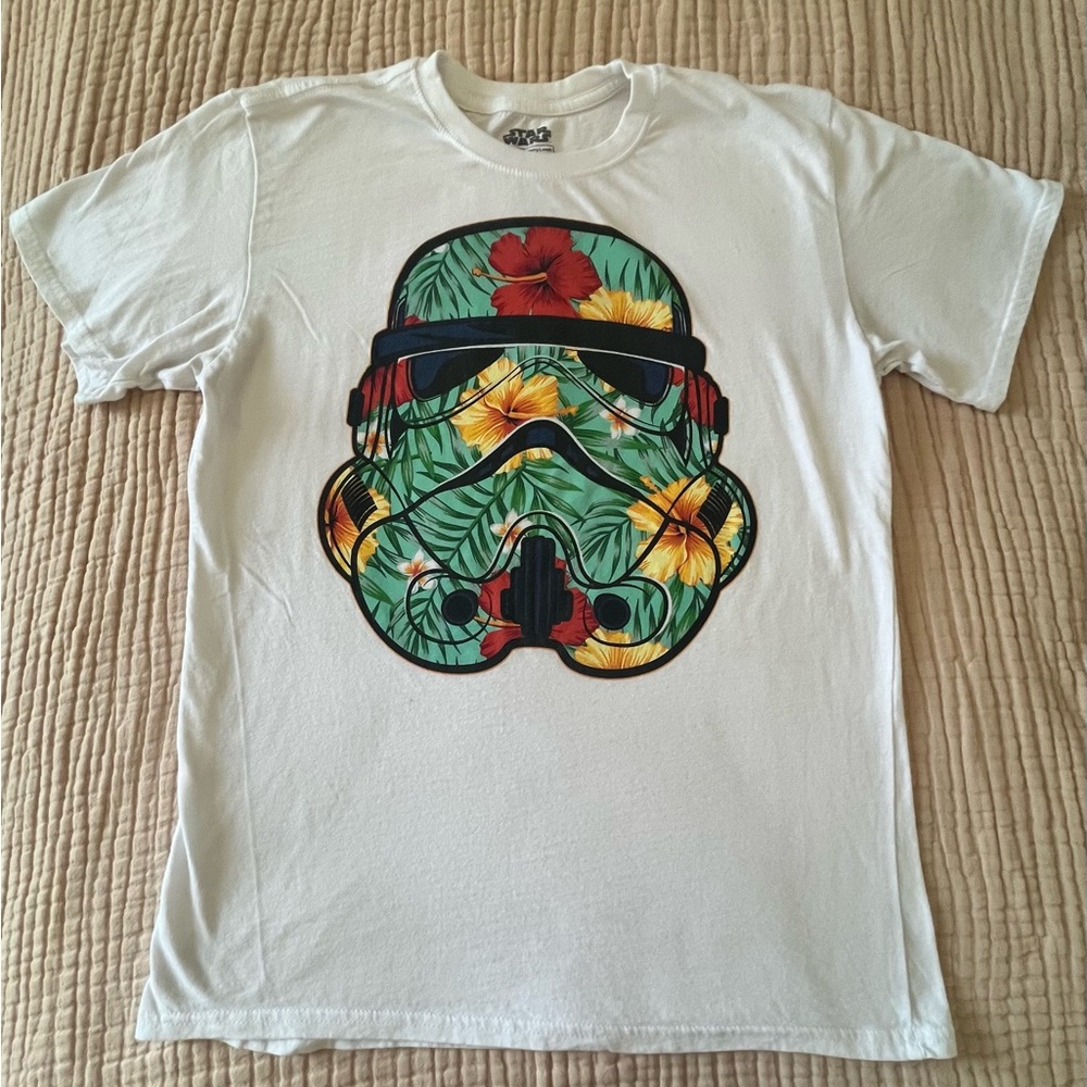 Star Wars Floral Stormtrooper Tshirt Unisex Adult Size Medium - Picture 2 of 7